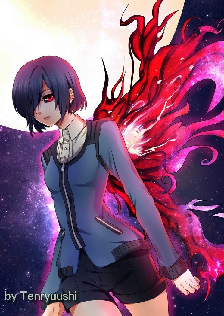 Ảnh anime nữ tóc ngắn ánh mắt tràn đầy năng lượng
