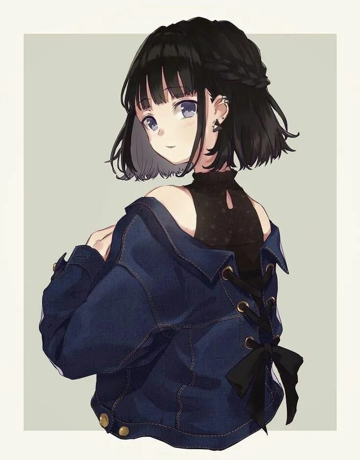 Ảnh anime nữ tóc ngắn tự do và thoải mái