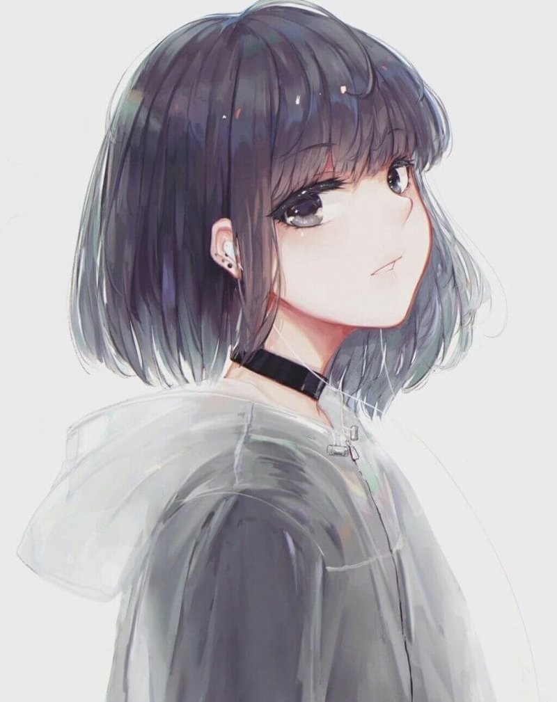 Ảnh anime nữ tóc ngắn tươi mới và đầy sức sống