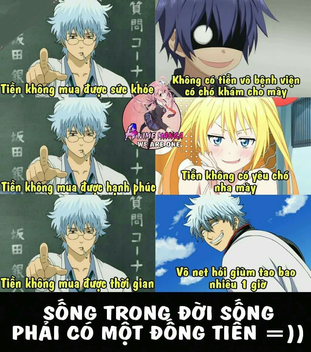 Ảnh chế anime với biểu cảm bất ngờ