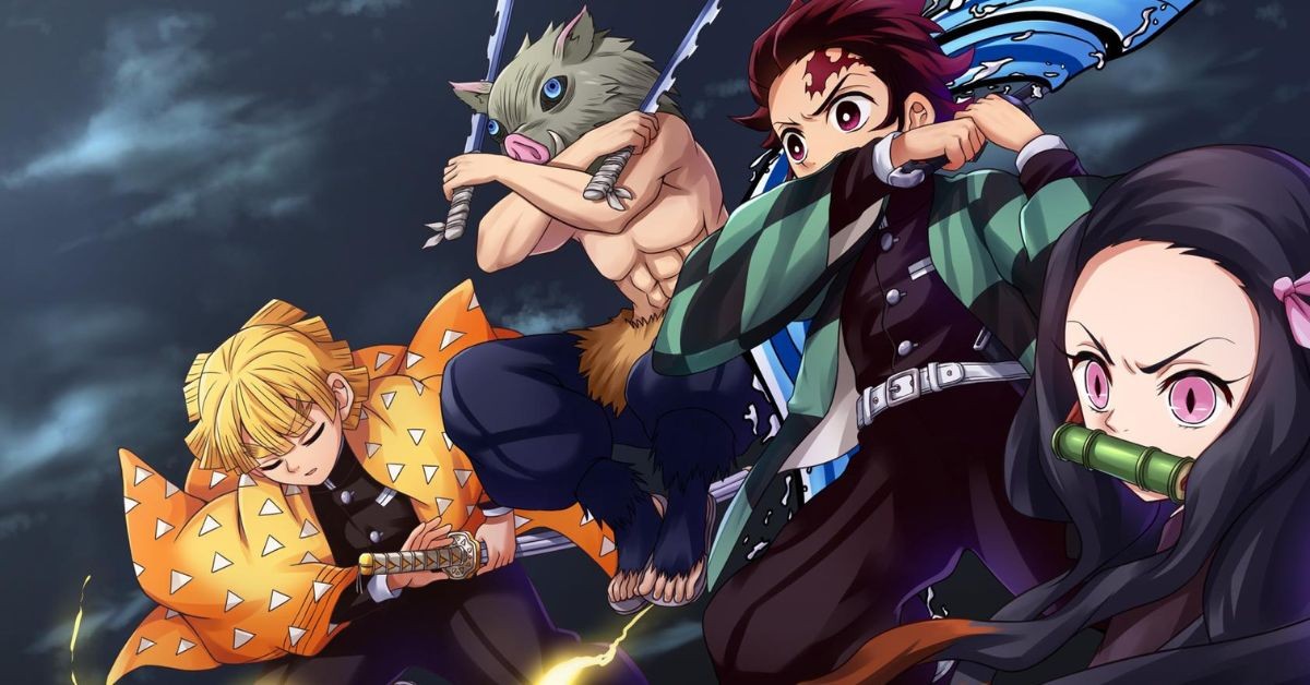 Ảnh đồng đội Kimetsu Yaiba chiến đấu chống quỷ dữ