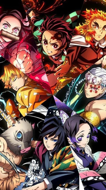 Ảnh Kimetsu Yaiba với ánh mắt quyết đoán