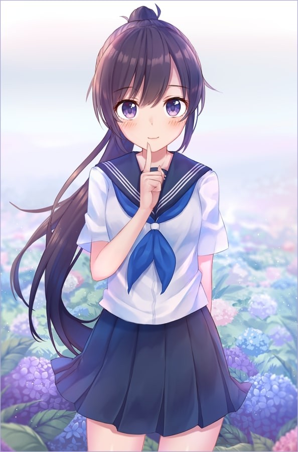 Ánh mắt rạng rỡ của học sinh anime