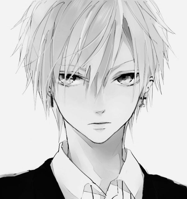 Ảnh miệng anime nam với nụ cười nhẹ, tạo nên vẻ mạnh mẽ và tự tin