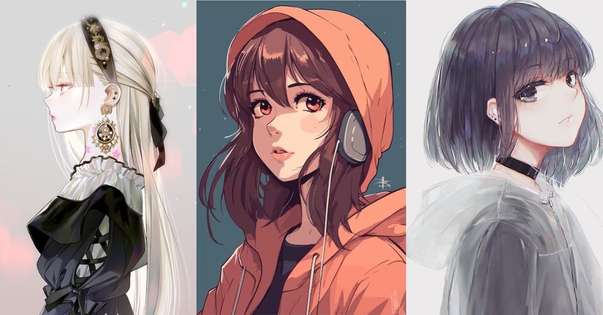 Ảnh miệng anime nữ với đôi môi khẽ hé, biểu cảm dễ thương đầy đáng yêu