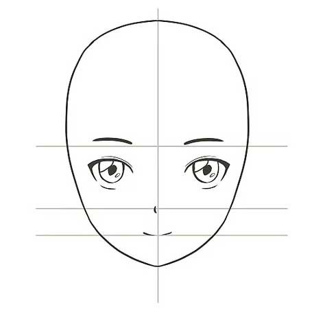 Ảnh vẽ anime đơn giản nhân vật nam và nữ ánh mắt nhìn nhau say đắm