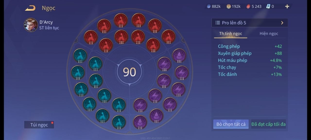 Bảng ngọc D'arcy đi mid