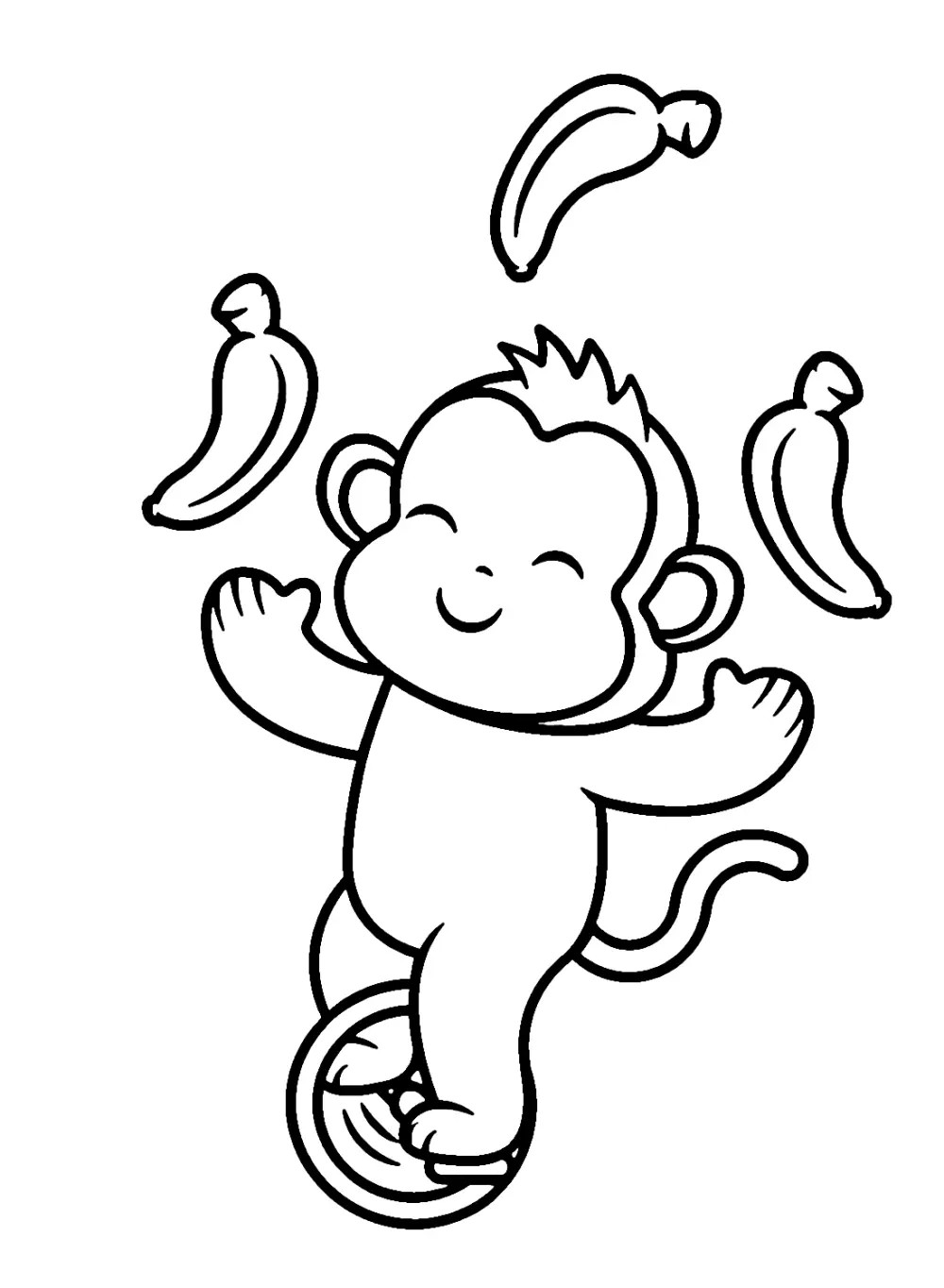 Bé sẽ càng yêu thích tô màu con khỉ khi khám phá những màu sắc tươi sáng.