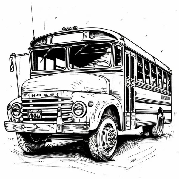 Bé yêu sẽ thích mê bộ tranh tô màu xe buýt siêu dễ thương
