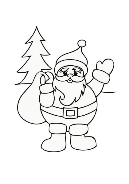 Bộ sưu tập tranh tô màu ông già Noel dễ thương