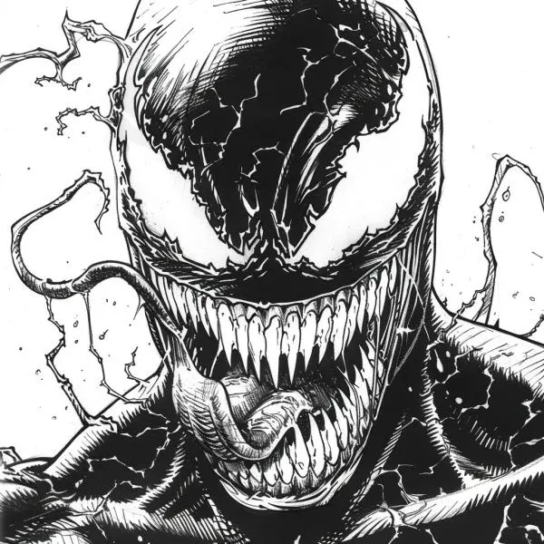 Bộ sưu tập tranh tô màu Venom sống động, phù hợp với mọi độ tuổi.