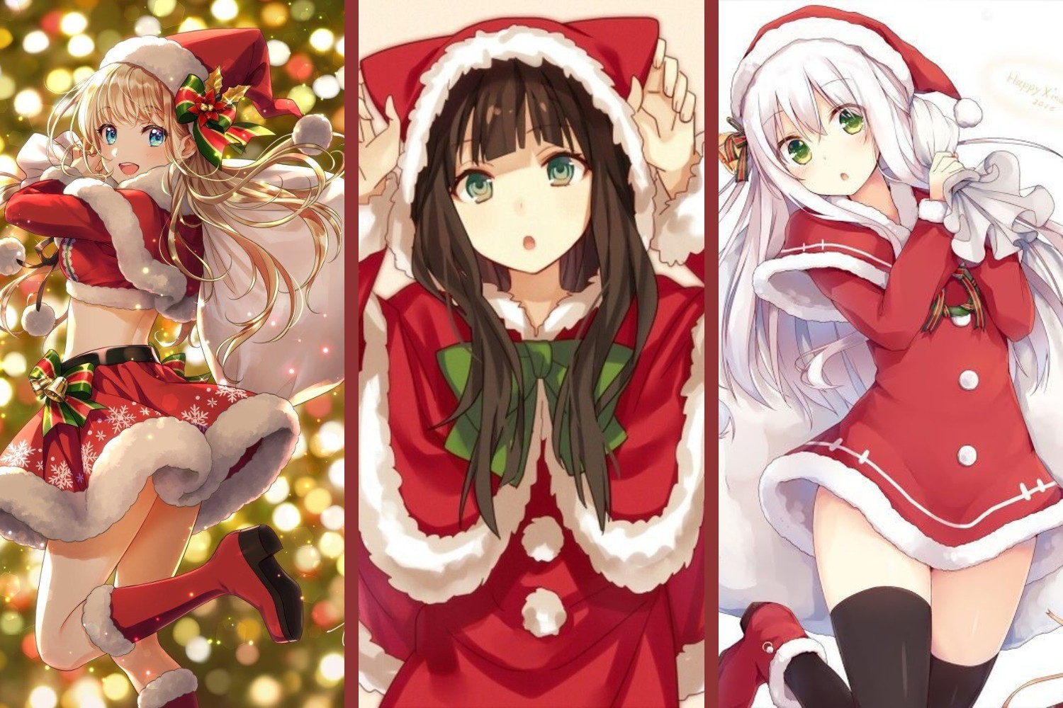 Bữa tiệc Giáng Sinh ấm cúng với các nhân vật anime bên lò sưởi