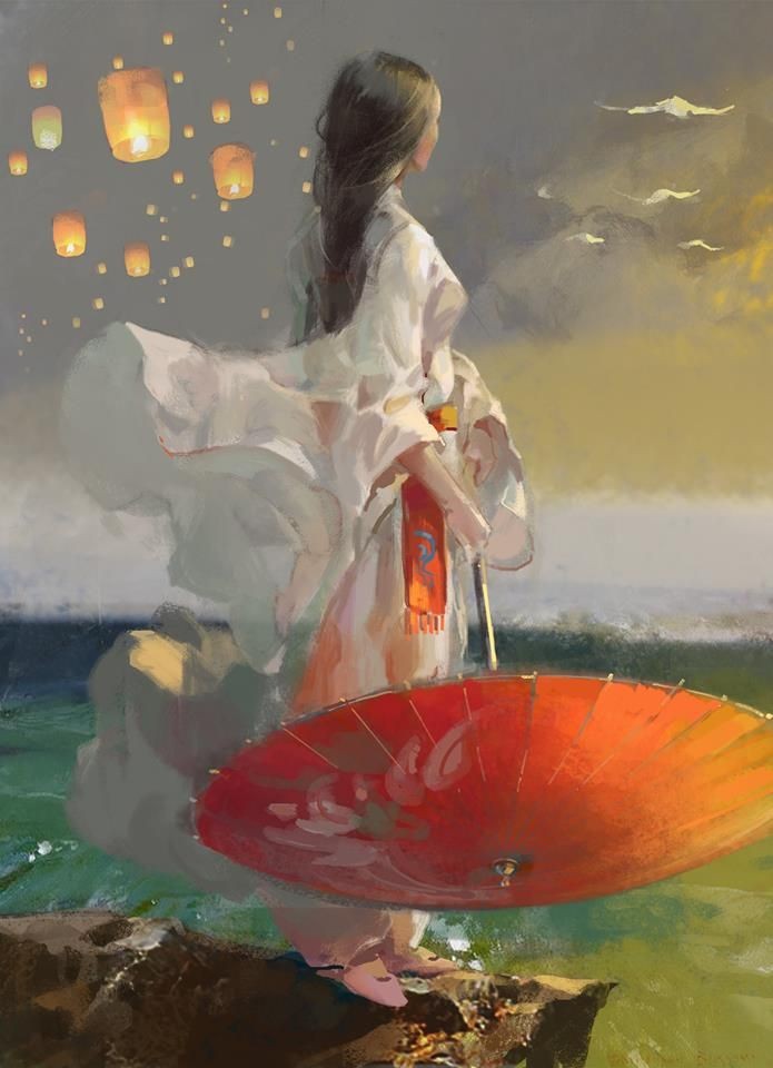 Bức tranh anime cổ trang mang đến vẻ đẹp hoài cổ và huyền bí