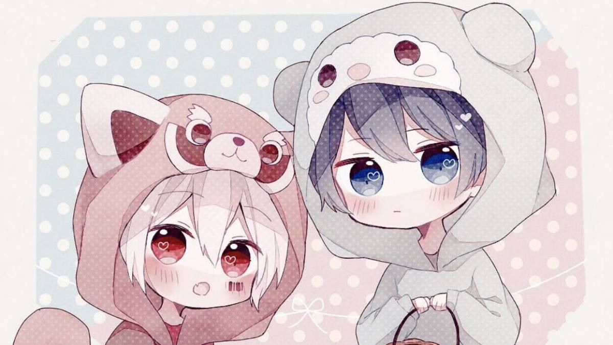 Cặp đôi anime yêu nhau mặc đồ đôi dễ thương