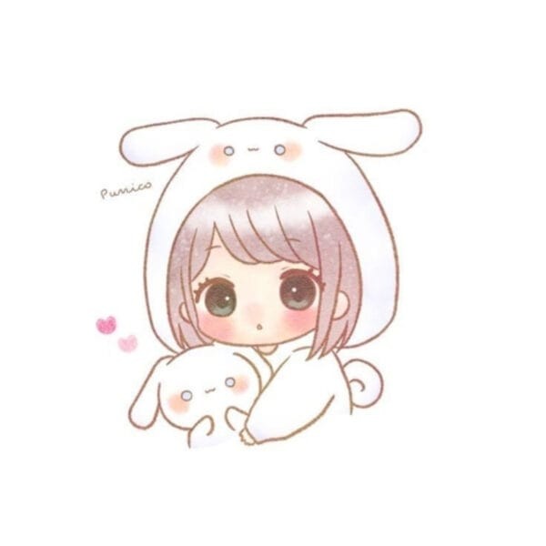Chibi mèo nhỏ với đôi tai to