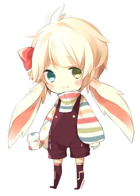 Chibi nhảy múa giữa cánh đồng hoa