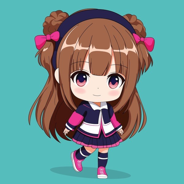 Chibi trong trang phục học sinh