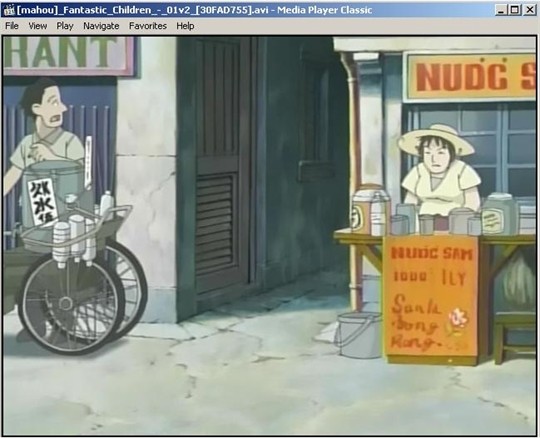 Chợ quê Việt Nam trong anime