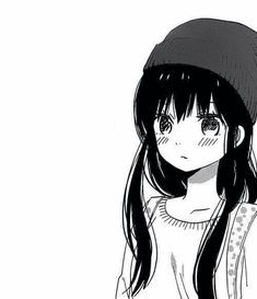 Cô gái với mái tóc xõa dài trong ảnh anime đen, biểu cảm lạnh lùng và mạnh mẽ