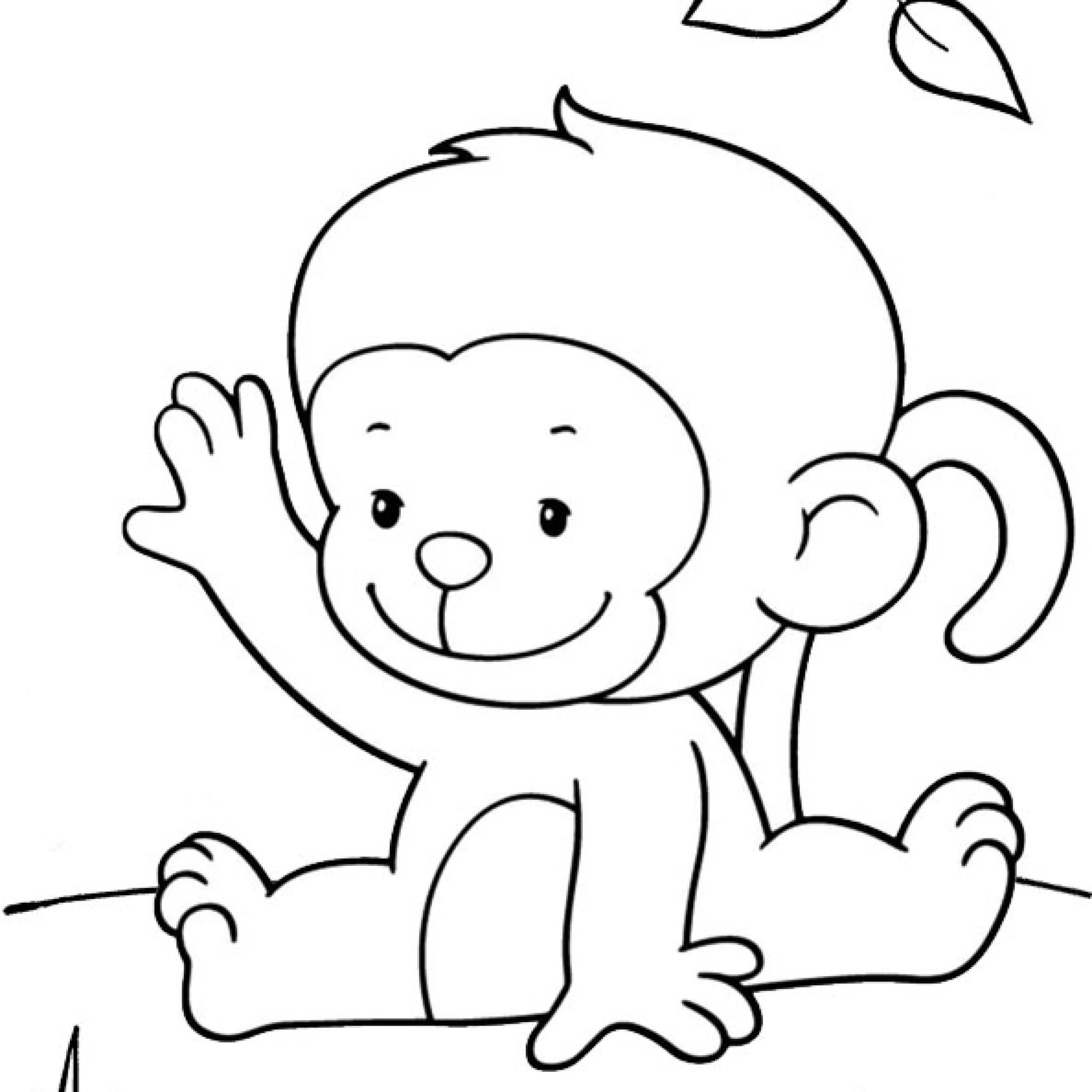 Con khỉ ngộ nghĩnh sẽ là bạn đồng hành tuyệt vời trong giờ tô màu.
