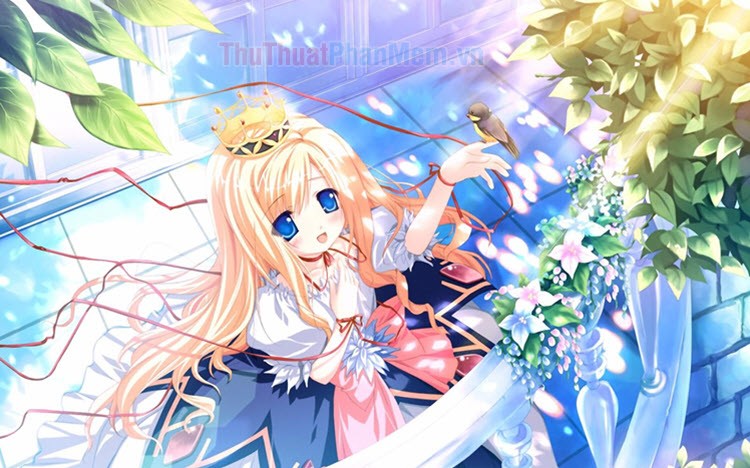 Công chúa anime tinh nghịch và dịu dàng