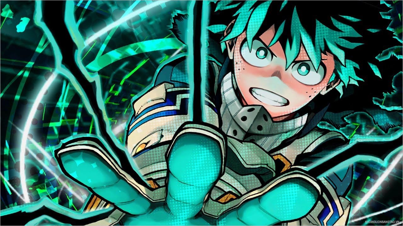 Cử chỉ tự tin và mạnh mẽ của Izuku