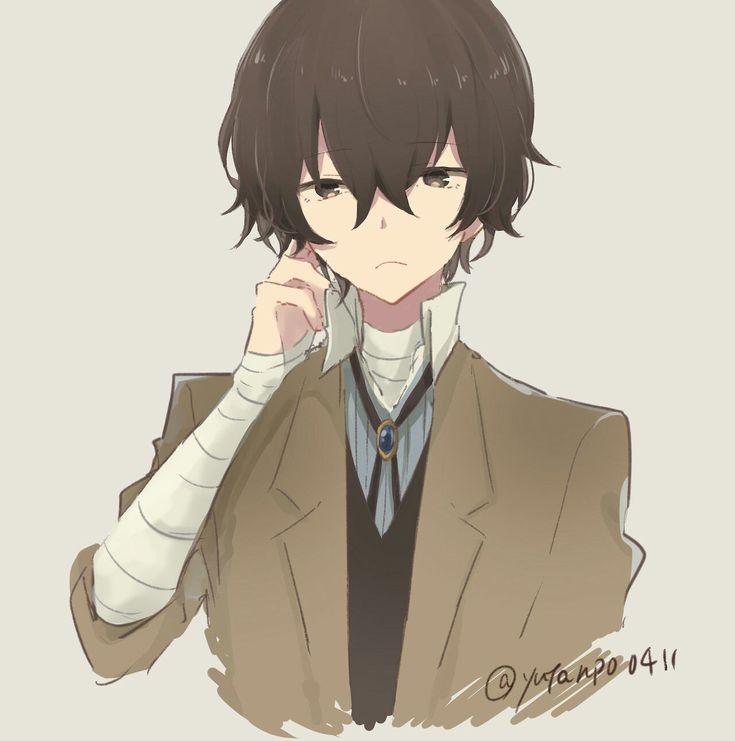 Dazai với vẻ tinh nghịch và u sầu
