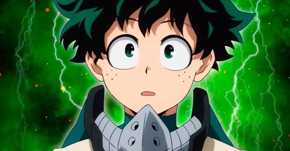 Deku ngây ngô với biểu cảm bối rối và gương mặt ngây ngô