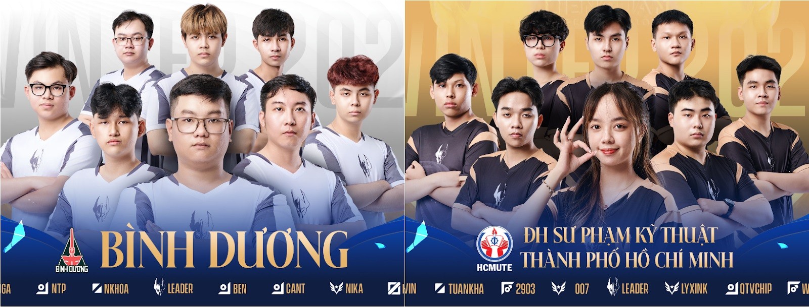 Đội tuyển Bình Dương và ĐH Sư Phạm Kỹ Thuật TP.HCM đồng hạng 5