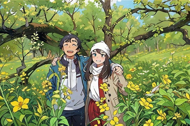 Đồng lúa chín vàng trong anime