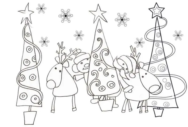 Đưa không khí Noel vào tranh tô màu Giáng Sinh đẹp