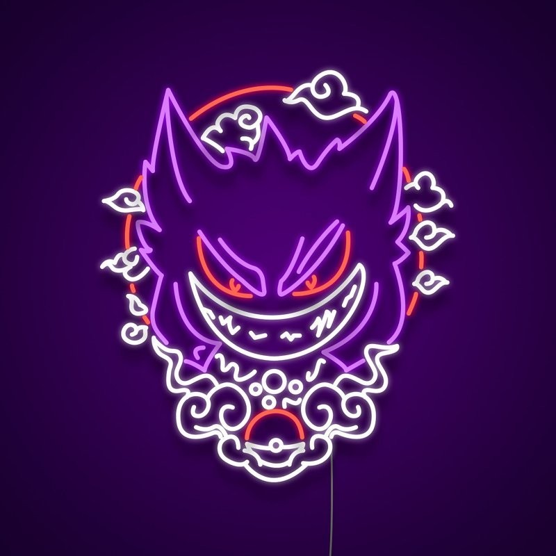 Gengar hiện diện với nụ cười ma mị, như thể đang thách thức đối thủ