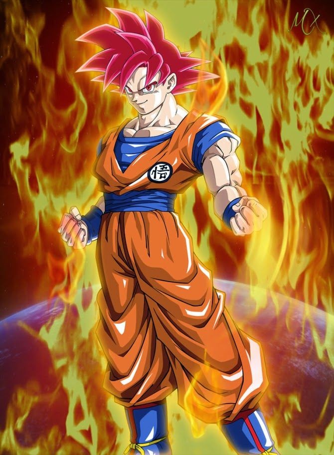 Goku dứt khoát trong từng động tác, ánh mắt quyết đoán và đầy năng lượng