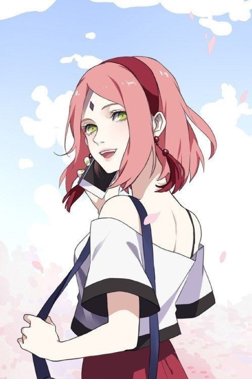 Haruno Sakura đứng trước gió, ánh mắt dịu dàng và tâm hồn sâu lắng