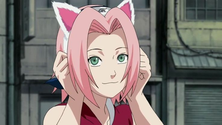 Haruno Sakura trong bộ trang phục quen thuộc, tươi trẻ và đầy năng lượng