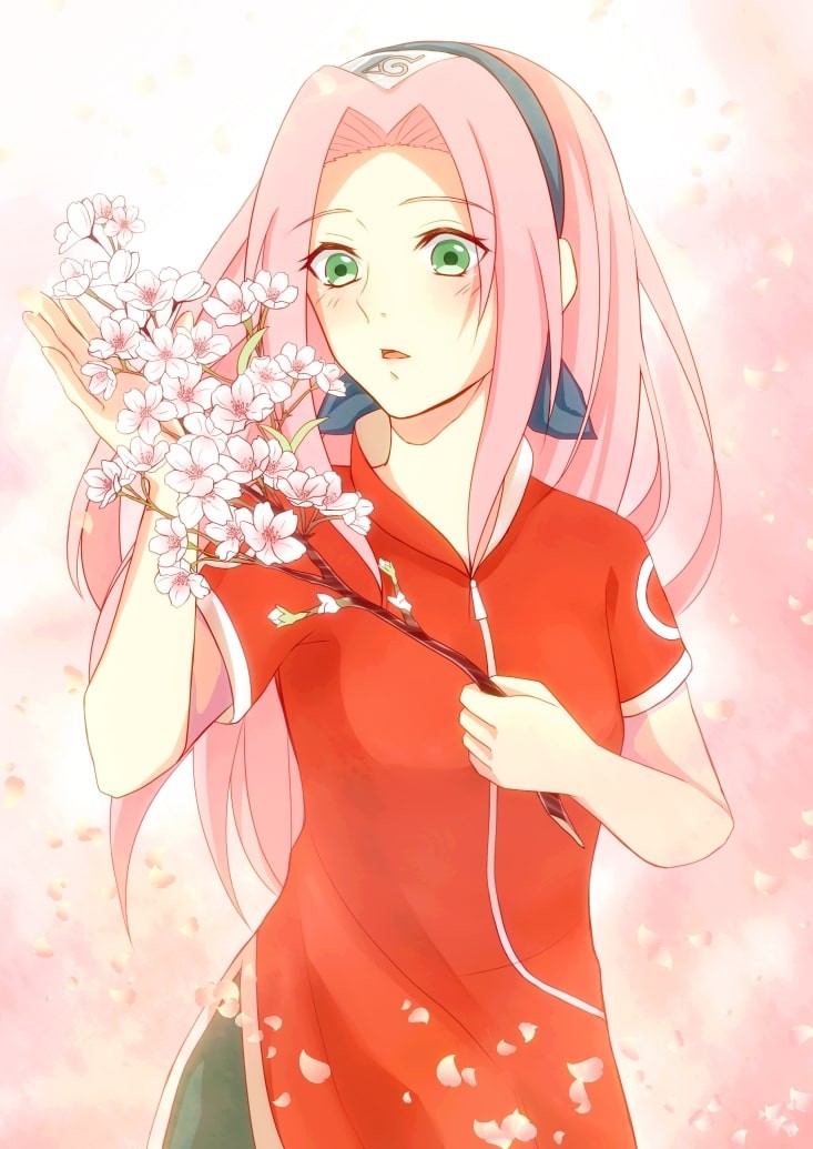 Haruno Sakura với ánh mắt trong trẻo và sự tươi trẻ