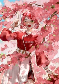 Haruno Sakura với nét tinh nghịch và ánh mắt đầy sức sống
