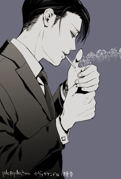 Hình ảnh anime hút thuốc mang đến cảm giác u ám và suy tư