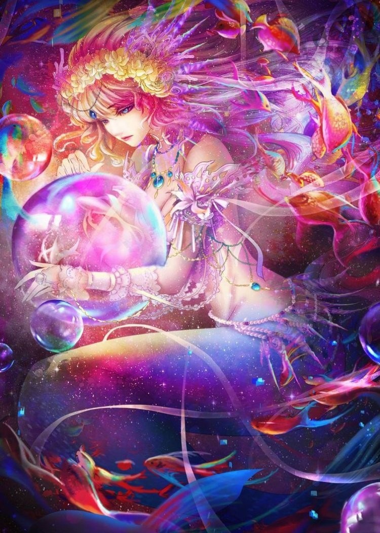 Hình ảnh cung Song Ngư anime yên bình và dịu êm
