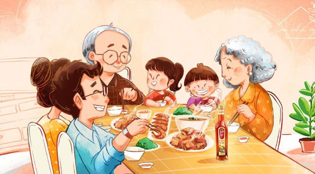 Hình ảnh gia đình anime truyền tải thông điệp về sự gắn bó và tình yêu thương vô điều kiện
