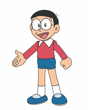 Hình ảnh Nobita hồn nhiên và trong sáng