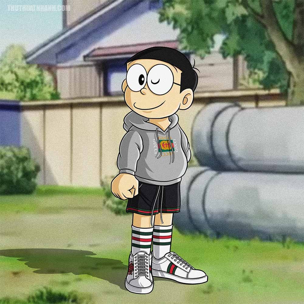 Hình ảnh Nobita lúng túng và dễ thương
