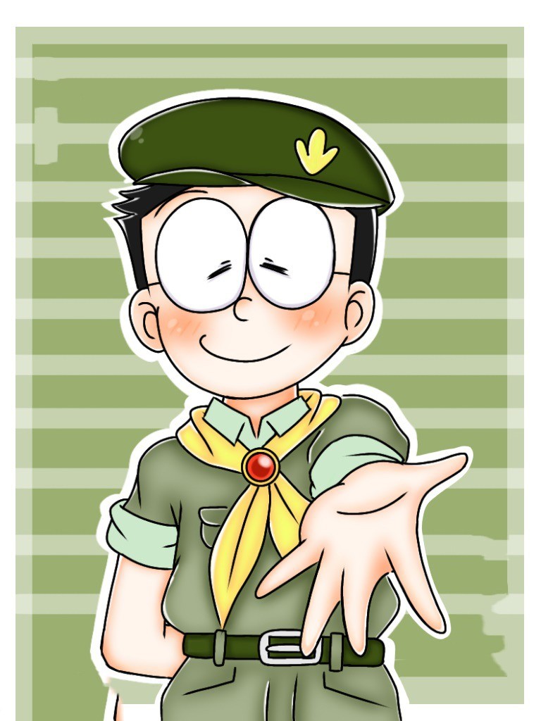 Hình ảnh Nobita ngây ngô và kiên định