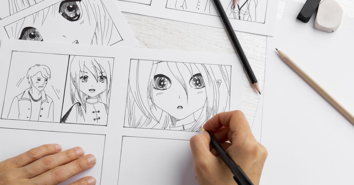 Hình ảnh vẽ anime cặp đôi đang giận dỗi nhau