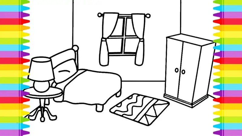 Hình tô màu đồ vật cổ điển dành cho fan nhí