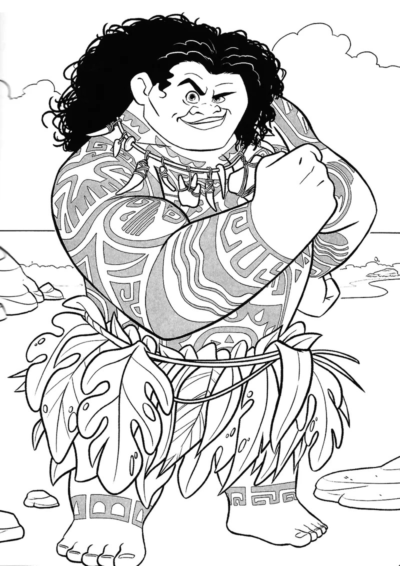 Hình vẽ Moana phù hợp để tập tô