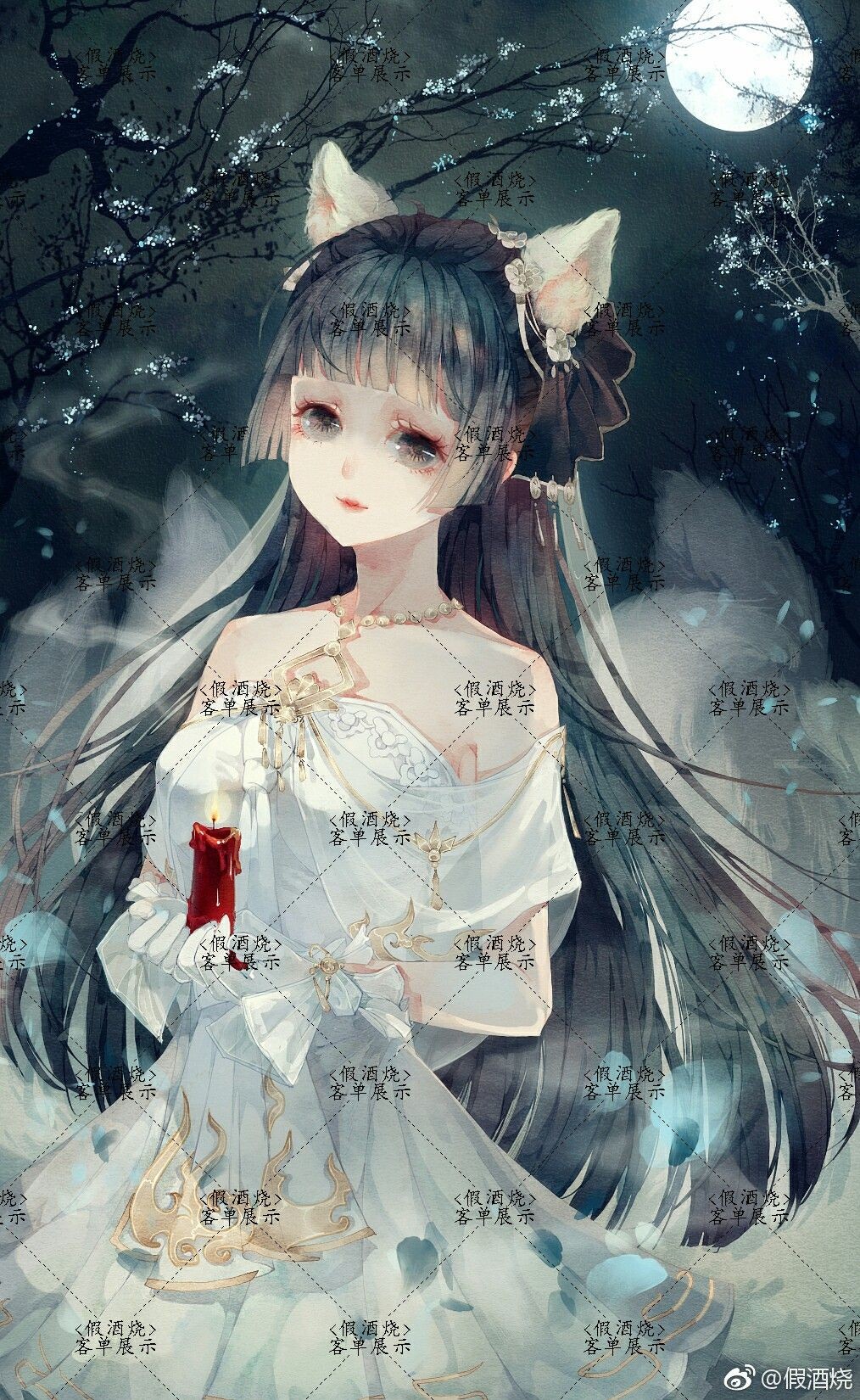 Hồ ly anime với khí chất thanh thoát