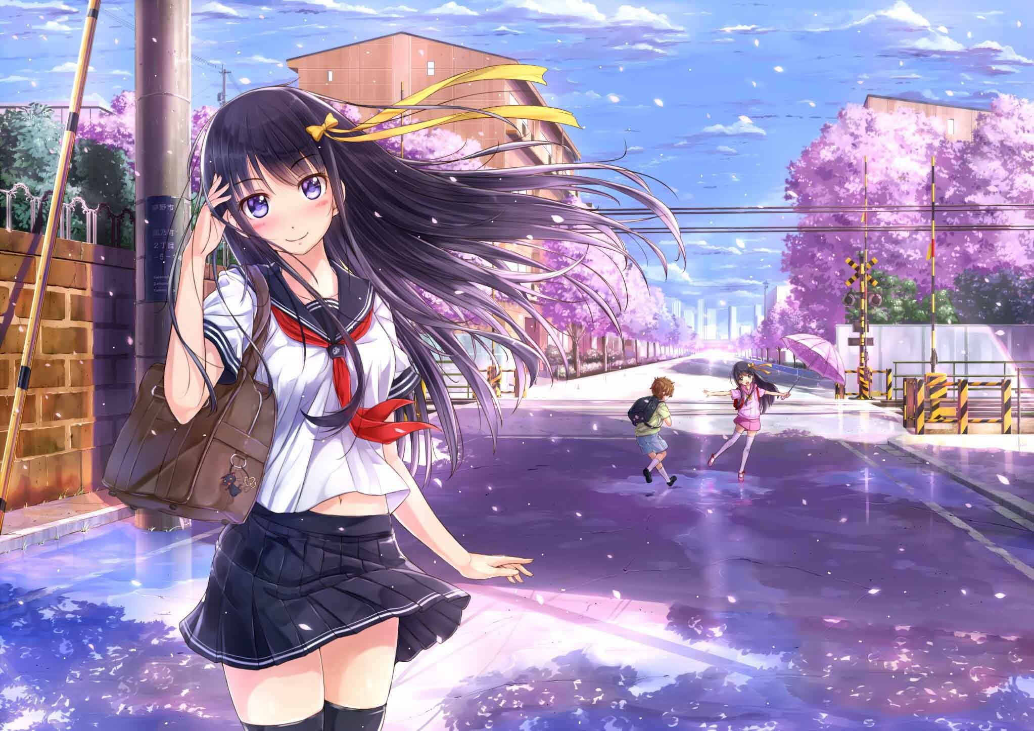 Học sinh anime học tập và chia sẻ kỷ niệm