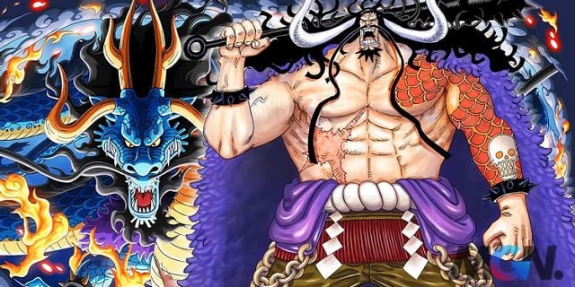 Kaido cầm cây chùy, sẵn sàng tấn công đối thủ