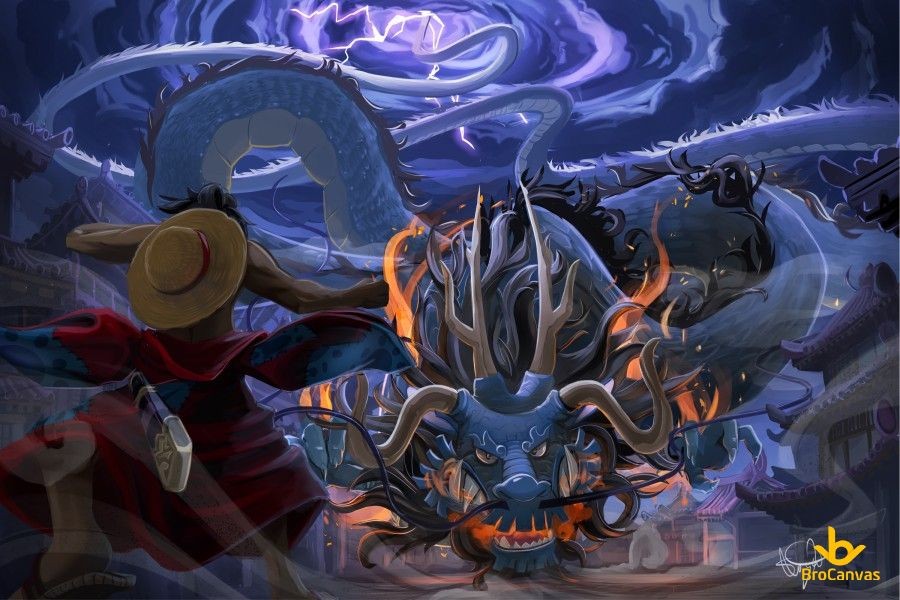 Kaido với vẻ mặt mạnh mẽ và quyết đoán